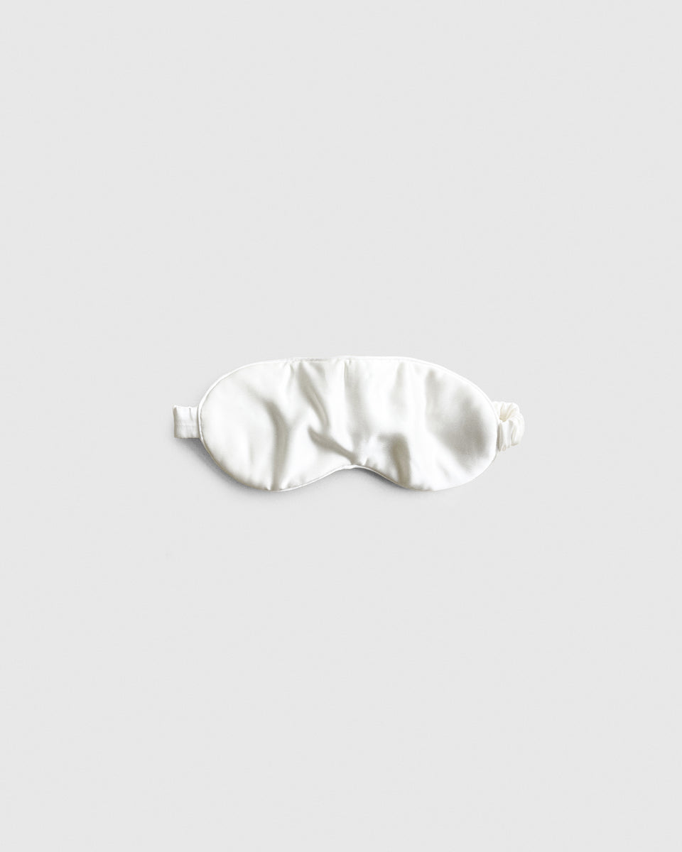 OrganicSilk Sleep Mask in Pearl White - SYLKE The Label